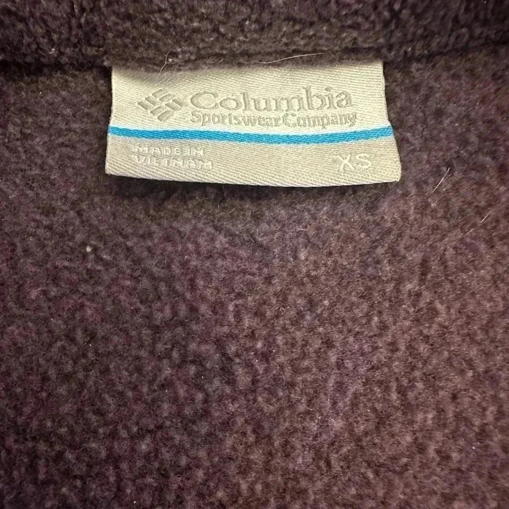 Columbia Fleece Jacket Full Zip Purple Women’s Size XS - Picture 3 of 4